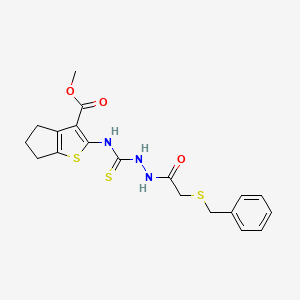 methyl 2-[({2-[(benzylthio)acetyl]hydrazino}carbonothioyl)amino]-5,6-dihydro-4H-cyclopenta[b]thiophene-3-carboxylate