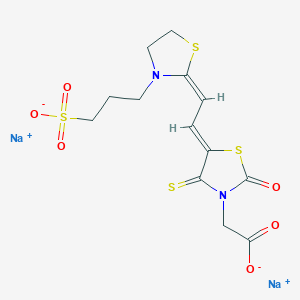 disodium (2-oxo-5-{2-[3-(3-sulfonatopropyl)-1,3-thiazolidin-2-ylidene]ethylidene}-4-thioxo-1,3-thiazolidin-3-yl)acetate