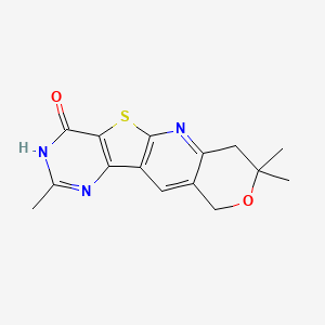 molecular formula C15H15N3O2S B5954649 5,5,13-trimethyl-6-oxa-17-thia-2,12,14-triazatetracyclo[8.7.0.03,8.011,16]heptadeca-1,3(8),9,11(16),12-pentaen-15-one 