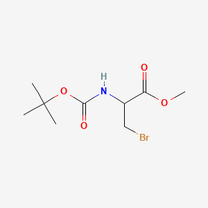 molecular formula C9H16BrNO4 B595466 Methyl 3-bromo-2-((tert-butoxycarbonyl)amino)propanoate CAS No. 1219200-16-4