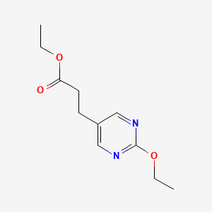 molecular formula C11H16N2O3 B595469 Ethyl 3-(2-ethoxypyrimidin-5-yl)propanoate CAS No. 1314534-00-3