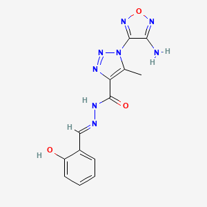 1-(4-Amino-1,2,5-oxadiazol-3-YL)-N'-[(E)-(2-hydroxyphenyl)methylidene]-5-methyl-1H-1,2,3-triazole-4-carbohydrazide