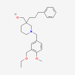 [1-[3-(ethoxymethyl)-4-methoxybenzyl]-3-(3-phenylpropyl)-3-piperidinyl]methanol