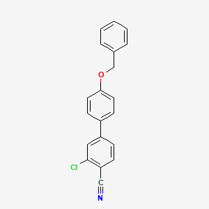 molecular formula C20H14ClNO B595471 4-[4-(Benzyloxy)phenyl]-2-chlorobenzonitrile CAS No. 1355247-14-1