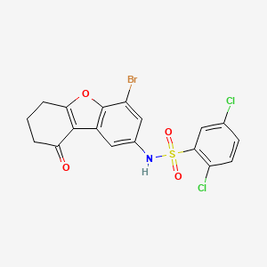 N-(4-bromo-9-oxo-6,7,8,9-tetrahydrodibenzo[b,d]furan-2-yl)-2,5-dichlorobenzenesulfonamide