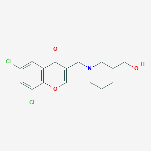 6,8-Dichloro-3-[[3-(hydroxymethyl)piperidin-1-yl]methyl]chromen-4-one