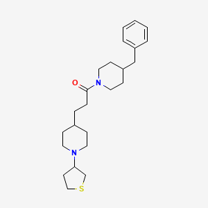 molecular formula C24H36N2OS B5954790 1-(4-Benzylpiperidin-1-yl)-3-[1-(thiolan-3-yl)piperidin-4-yl]propan-1-one 