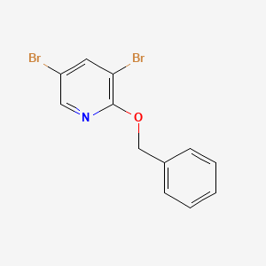 molecular formula C12H9Br2NO B595481 2-(Benzyloxy)-3,5-dibromopyridine CAS No. 130284-00-3