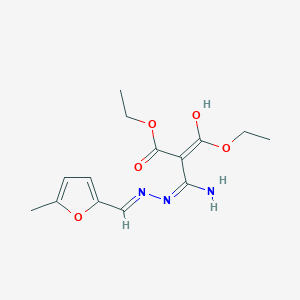 diethyl (amino{2-[(5-methyl-2-furyl)methylene]hydrazino}methylene)malonate