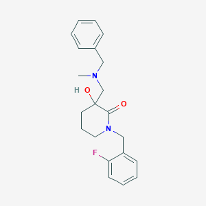 molecular formula C21H25FN2O2 B5954872 3-[[Benzyl(methyl)amino]methyl]-1-[(2-fluorophenyl)methyl]-3-hydroxypiperidin-2-one 