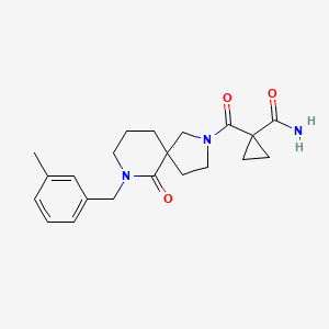 1-{[7-(3-methylbenzyl)-6-oxo-2,7-diazaspiro[4.5]dec-2-yl]carbonyl}cyclopropanecarboxamide