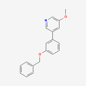 molecular formula C19H17NO2 B595490 3-[3-(Benzyloxy)phenyl]-5-methoxypyridine CAS No. 1373232-89-3
