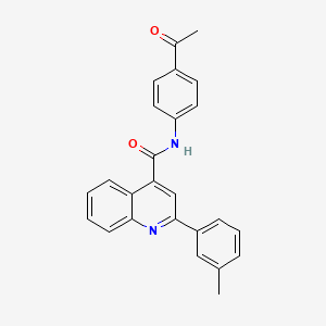 N-(4-acetylphenyl)-2-(3-methylphenyl)quinoline-4-carboxamide