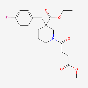 molecular formula C20H26FNO5 B5954917 ethyl 3-(4-fluorobenzyl)-1-(4-methoxy-4-oxobutanoyl)-3-piperidinecarboxylate 