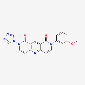 molecular formula C20H14N6O3 B5954927 2-(3-methoxyphenyl)-8-(4H-1,2,4-triazol-4-yl)pyrido[4,3-b][1,6]naphthyridine-1,9(2H,8H)-dione 