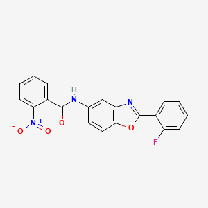 N-[2-(2-fluorophenyl)-1,3-benzoxazol-5-yl]-2-nitrobenzamide