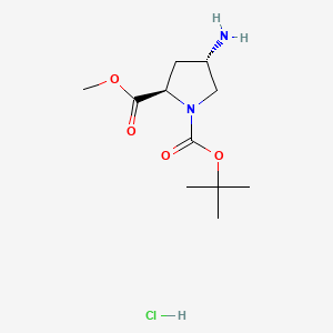(2R,4S)-1-Tert-butyl 2-methyl 4-aminopyrrolidine-1,2-dicarboxylate hydrochloride