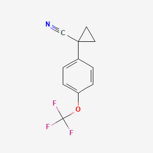 molecular formula C11H8F3NO B595501 1-(4-(三氟甲氧基)苯基)环丙基甲腈 CAS No. 173859-39-7