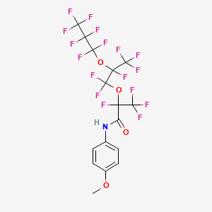 molecular formula C16H8F17NO4 B5955013 2,3,3,3-tetrafluoro-2-[1,1,2,3,3,3-hexafluoro-2-(1,1,2,2,3,3,3-heptafluoropropoxy)propoxy]-N-(4-methoxyphenyl)propanamide 