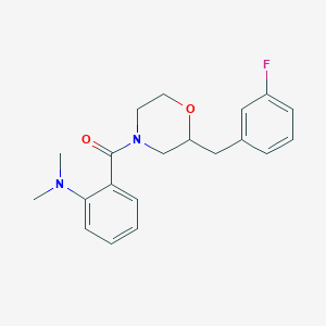 molecular formula C20H23FN2O2 B5955039 (2-{[2-(3-fluorobenzyl)-4-morpholinyl]carbonyl}phenyl)dimethylamine 