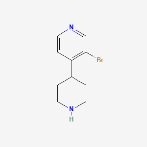molecular formula C10H13BrN2 B595506 3-Bromo-4-(piperidin-4-yl)pyridine CAS No. 1256801-89-4