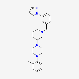 1-(2-methylphenyl)-4-{1-[3-(1H-pyrazol-1-yl)benzyl]-3-piperidinyl}piperazine