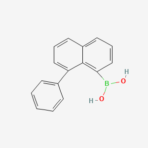 molecular formula C16H13BO2 B595508 8-Phenyl-1-naphthalenyl boronic acid CAS No. 181135-36-4