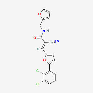 2-cyano-3-[5-(2,3-dichlorophenyl)-2-furyl]-N-(2-furylmethyl)acrylamide