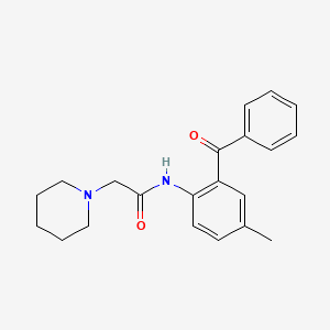 N-(2-benzoyl-4-methylphenyl)-2-(1-piperidinyl)acetamide