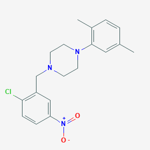 molecular formula C19H22ClN3O2 B5955184 1-(2-chloro-5-nitrobenzyl)-4-(2,5-dimethylphenyl)piperazine 