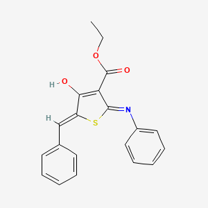 molecular formula C20H17NO3S B5955197 ethyl 2-anilino-5-benzylidene-4-oxo-4,5-dihydro-3-thiophenecarboxylate 