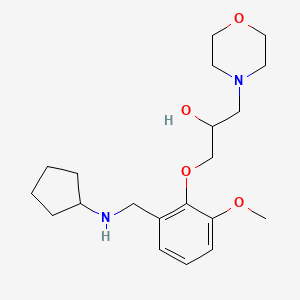 molecular formula C20H32N2O4 B5955198 1-[2-[(Cyclopentylamino)methyl]-6-methoxyphenoxy]-3-morpholin-4-ylpropan-2-ol 