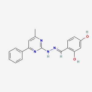 2,4-dihydroxybenzaldehyde (4-methyl-6-phenyl-2-pyrimidinyl)hydrazone