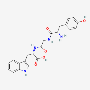 molecular formula C22H24N4O5 B595521 H-Tyr-Gly-Trp-OH CAS No. 118643-55-3