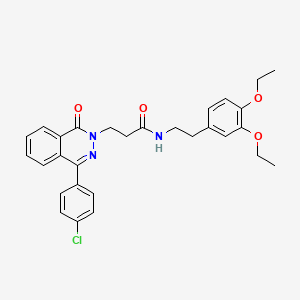 3-[4-(4-CHLOROPHENYL)-1-OXO-2(1H)-PHTHALAZINYL]-N-[2-(3,4-DIETHOXYPHENYL)ETHYL]PROPANAMIDE