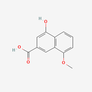 molecular formula C12H10O4 B595525 4-羟基-8-甲氧基-2-萘甲酸 CAS No. 16059-75-9