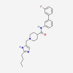 molecular formula C26H31FN4O B5955258 1-[(2-butyl-1H-imidazol-4-yl)methyl]-N-(3'-fluoro-3-biphenylyl)-4-piperidinecarboxamide 