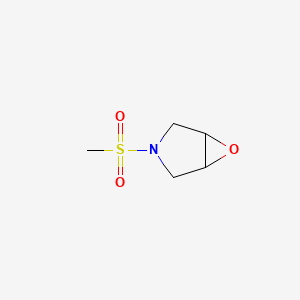 molecular formula C5H9NO3S B595528 3-(甲磺酰基)-6-氧杂-3-氮杂双环[3.1.0]己烷 CAS No. 185423-66-9