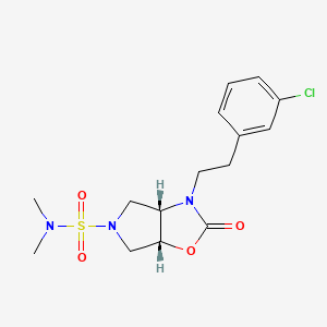 molecular formula C15H20ClN3O4S B5955295 (3aS*,6aR*)-3-[2-(3-chlorophenyl)ethyl]-N,N-dimethyl-2-oxohexahydro-5H-pyrrolo[3,4-d][1,3]oxazole-5-sulfonamide 