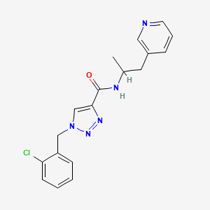 1-[(2-chlorophenyl)methyl]-N-(1-pyridin-3-ylpropan-2-yl)triazole-4-carboxamide