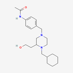 N-(4-{[4-(cyclohexylmethyl)-3-(2-hydroxyethyl)-1-piperazinyl]methyl}phenyl)acetamide