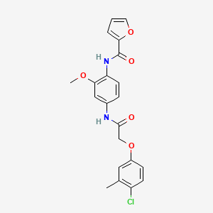 molecular formula C21H19ClN2O5 B5955352 N-(4-{[(4-chloro-3-methylphenoxy)acetyl]amino}-2-methoxyphenyl)-2-furamide CAS No. 6120-15-6