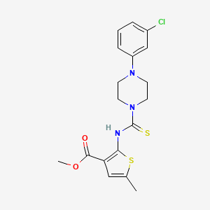 methyl 2-({[4-(3-chlorophenyl)-1-piperazinyl]carbonothioyl}amino)-5-methyl-3-thiophenecarboxylate