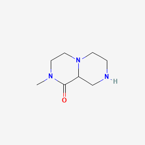 molecular formula C8H15N3O B595538 2-methylhexahydro-2H-pyrazino[1,2-a]pyrazin-1(6H)-one CAS No. 1256642-93-9