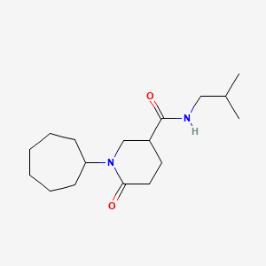 1-cycloheptyl-N-isobutyl-6-oxo-3-piperidinecarboxamide