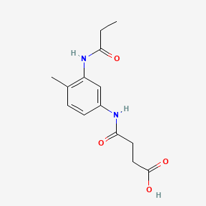 molecular formula C14H18N2O4 B5955407 4-{[4-methyl-3-(propionylamino)phenyl]amino}-4-oxobutanoic acid 