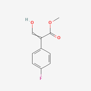 molecular formula C10H9FO3 B595544 Methyl 2-(4-fluorophenyl)-3-hydroxyprop-2-enoate CAS No. 104587-55-5