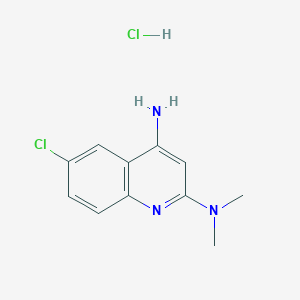 molecular formula C11H13Cl2N3 B5955444 6-chloro-2-N,2-N-dimethylquinoline-2,4-diamine;hydrochloride 