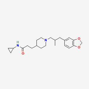 3-[1-[3-(1,3-benzodioxol-5-yl)-2-methylpropyl]piperidin-4-yl]-N-cyclopropylpropanamide