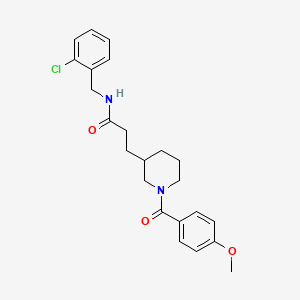 N-(2-chlorobenzyl)-3-[1-(4-methoxybenzoyl)-3-piperidinyl]propanamide